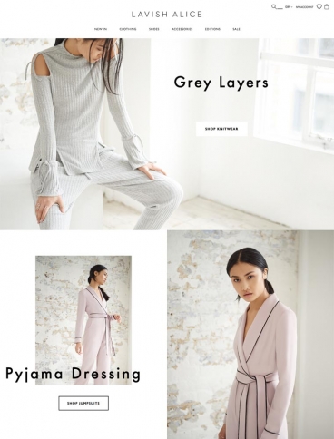 eCommerce website: Lavish Alice